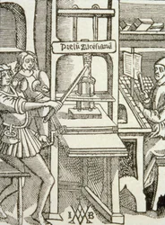 Printing Press of 1498 (from a book printed in that year)